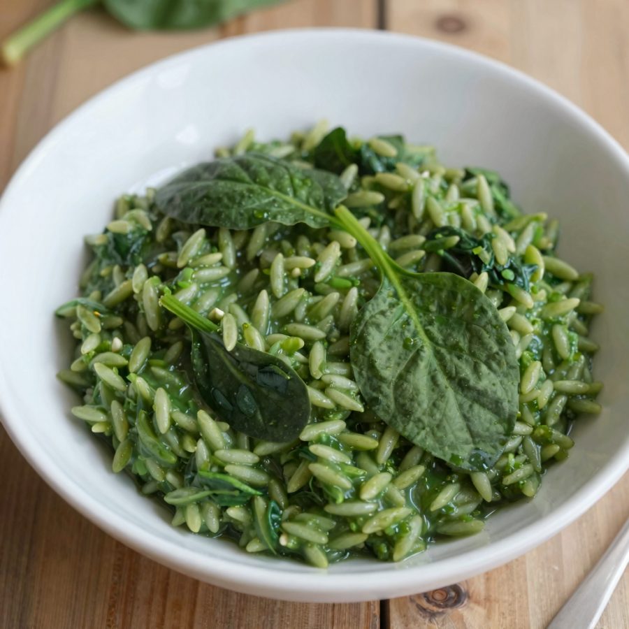 Risotto con spinaci