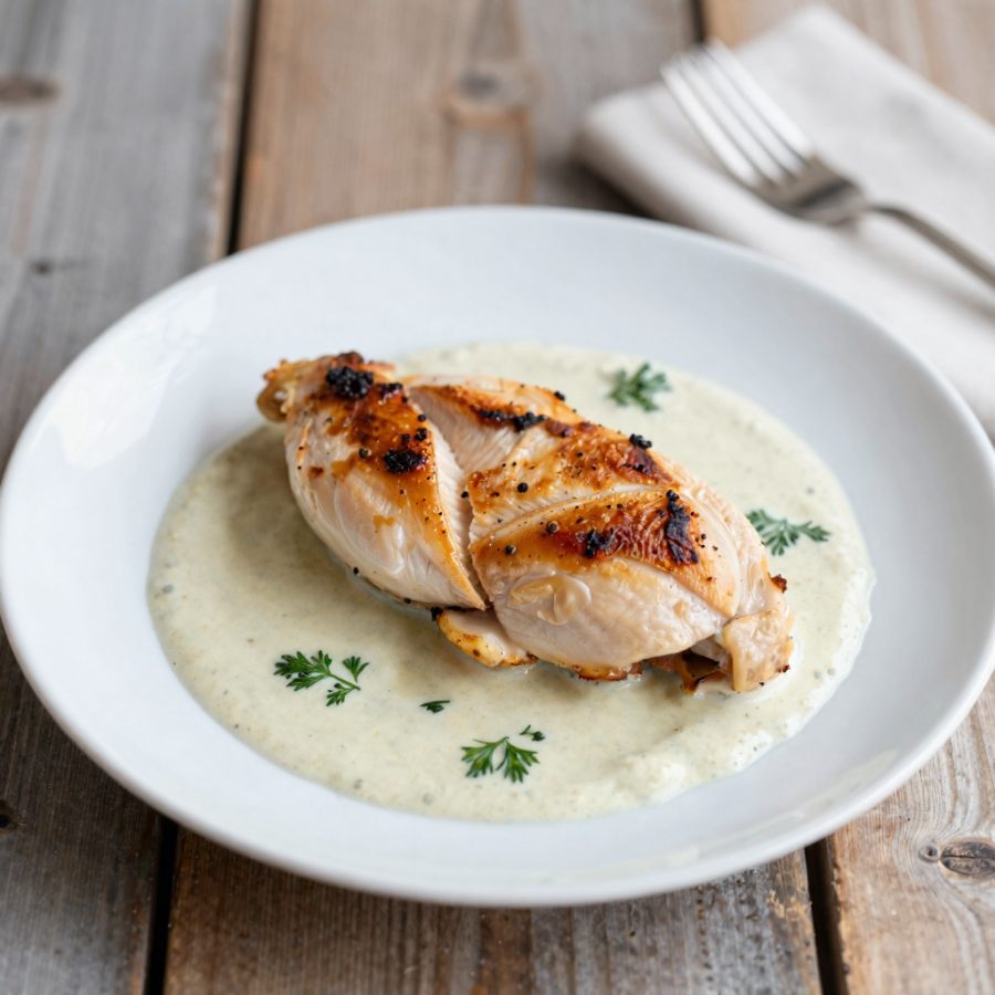 Pollo al dragoncello