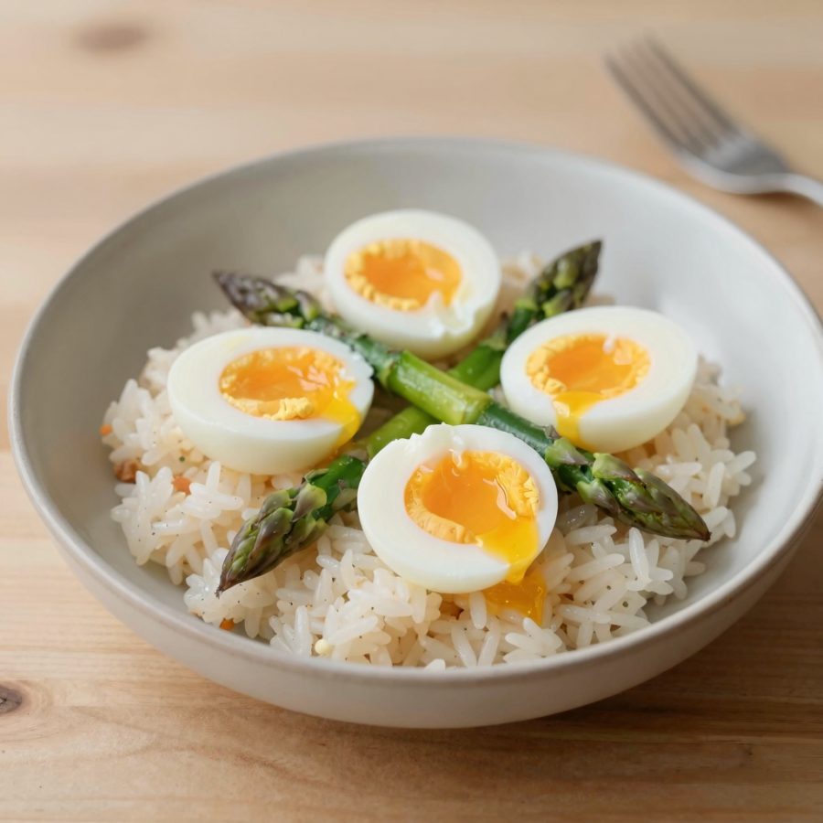 Sformato di riso ed asparagi