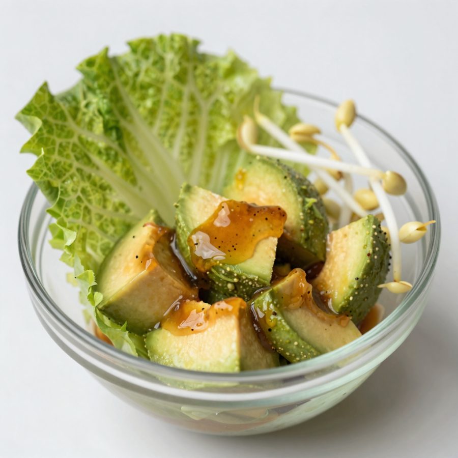 Dadi di avocado in agrodolce all’orientale