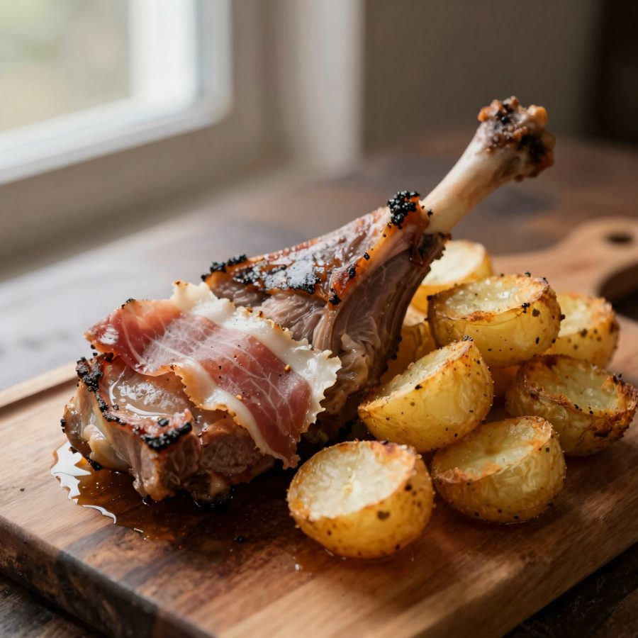 Cosciotto di agnello alla norcina
