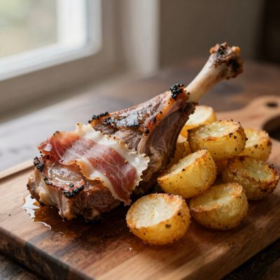 Cosciotto di agnello alla norcina