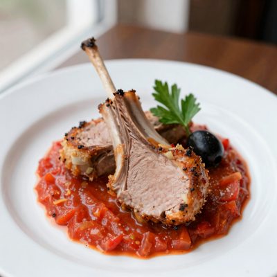 Cotelette di agnello al pomodoro