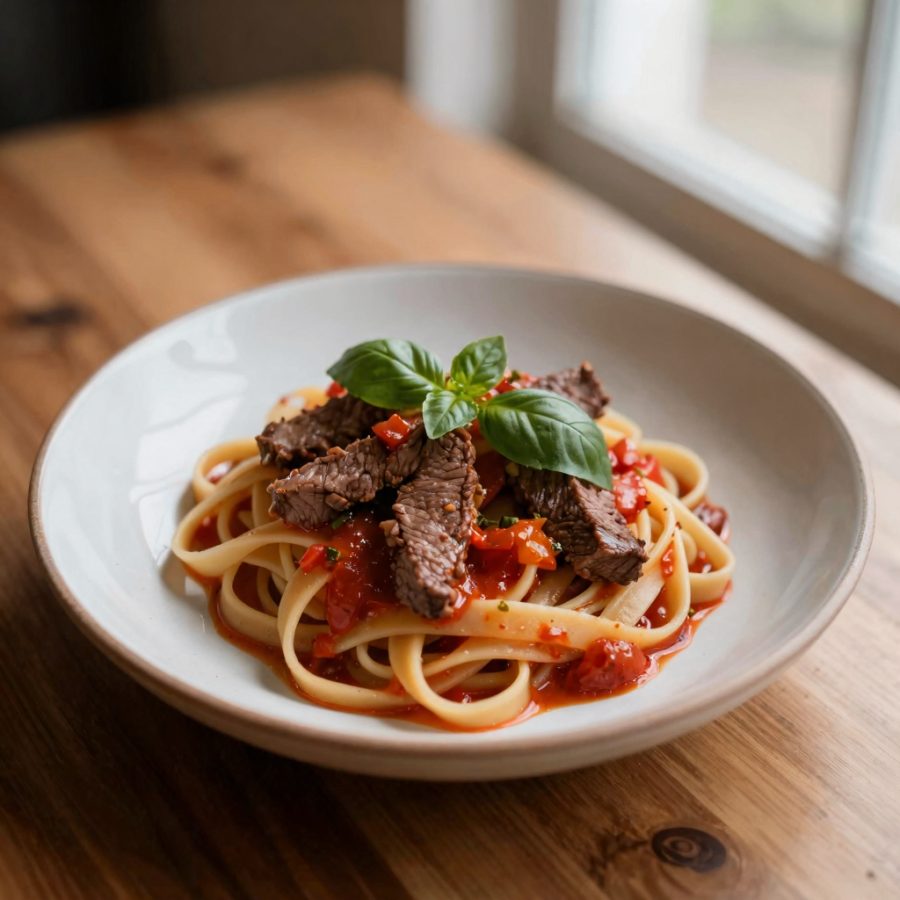 Fettuccine di carne