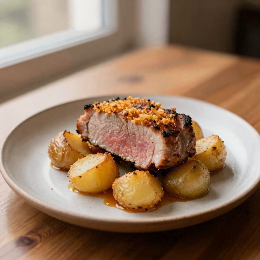 Filetto di maiale al forno con patate