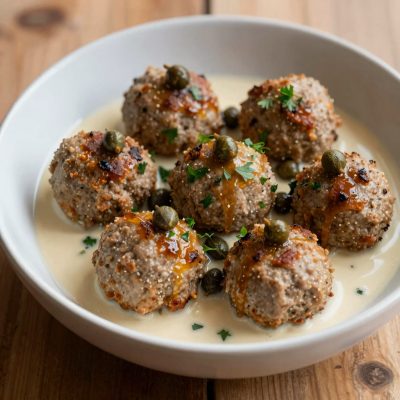 Polpette ai capperi e panna