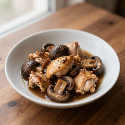 Spezzato di pollo ai funghi