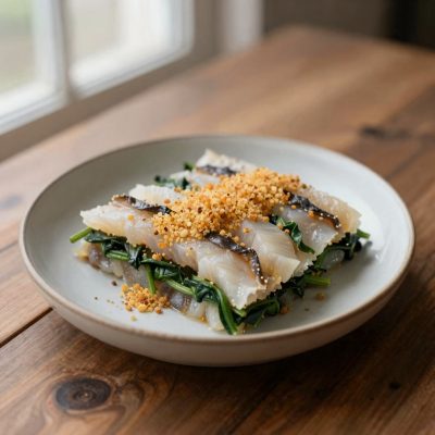 Baccalà con spinaci