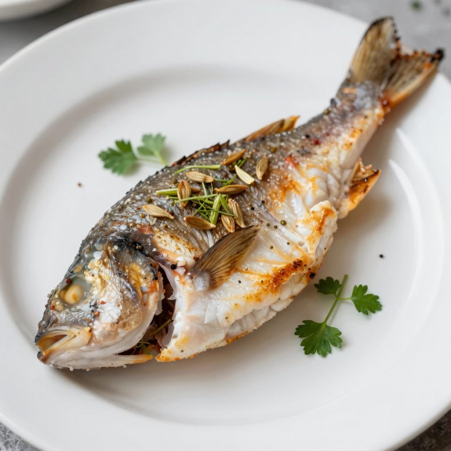Branzino ai semi di finocchio
