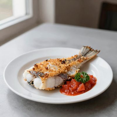 Coda di rospo (rana pescatrice) al forno
