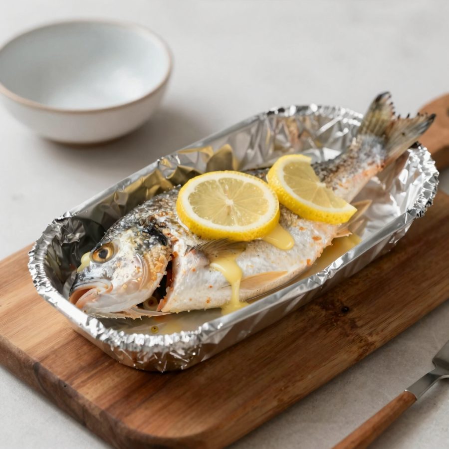 Dentice al cartoccio con burro e limone