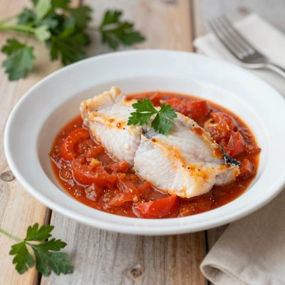 Filetti di merluzzo al sugo