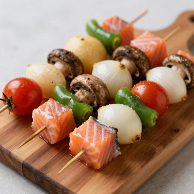 Spiedini di salmone