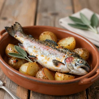 Trota al prosciutto