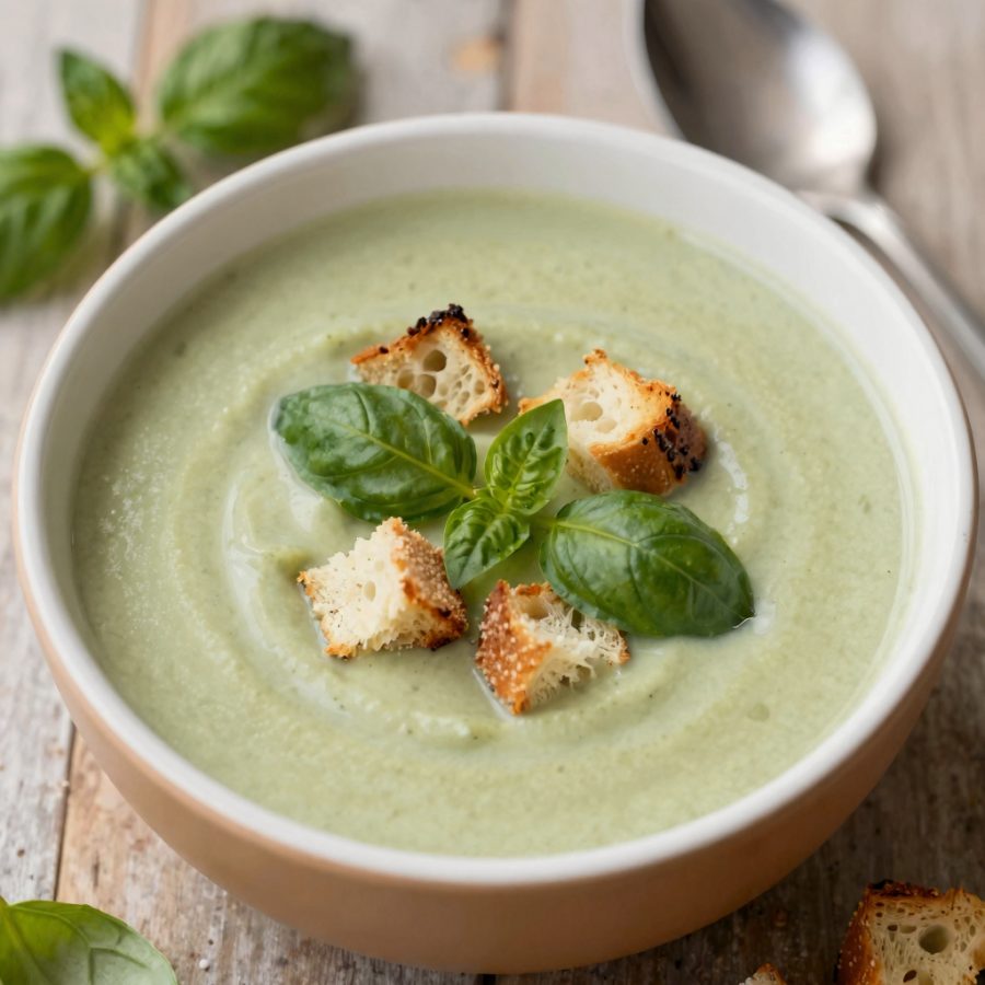Crema di zucchine e basilico