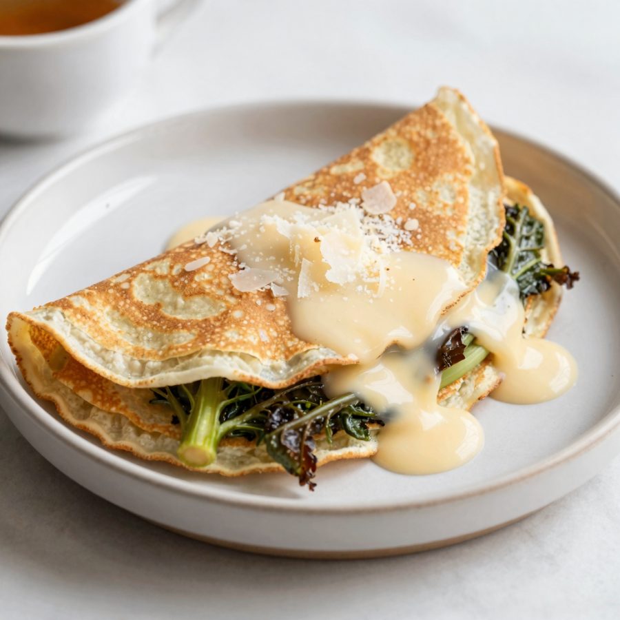 Crêpes al radicchio e gorgonzola