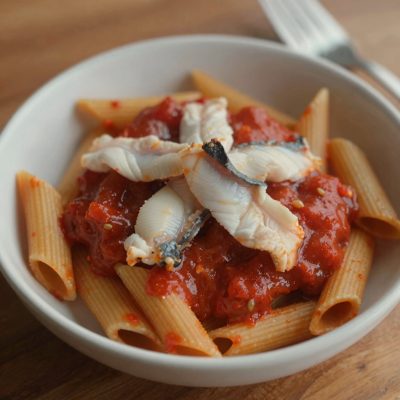 Mezze penne al sugo di scorfano