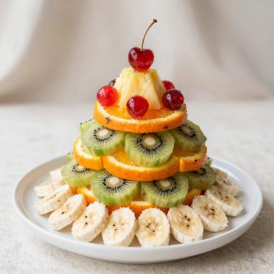 Piccole piramidi di frutta