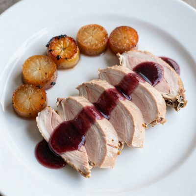 Petto di faraona con salsa al vino rosso
