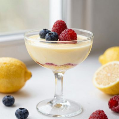 Mousse di mascarpone, limone e frutti di bosco