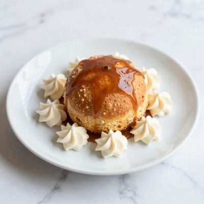 Sformato di panettone, salsa al rum