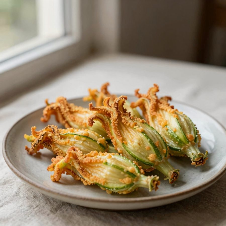 Fiori di zucca fritti