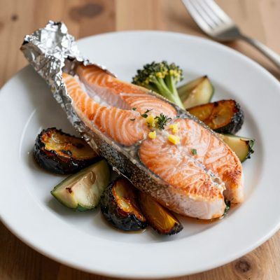 Salmone intero al cartoccio