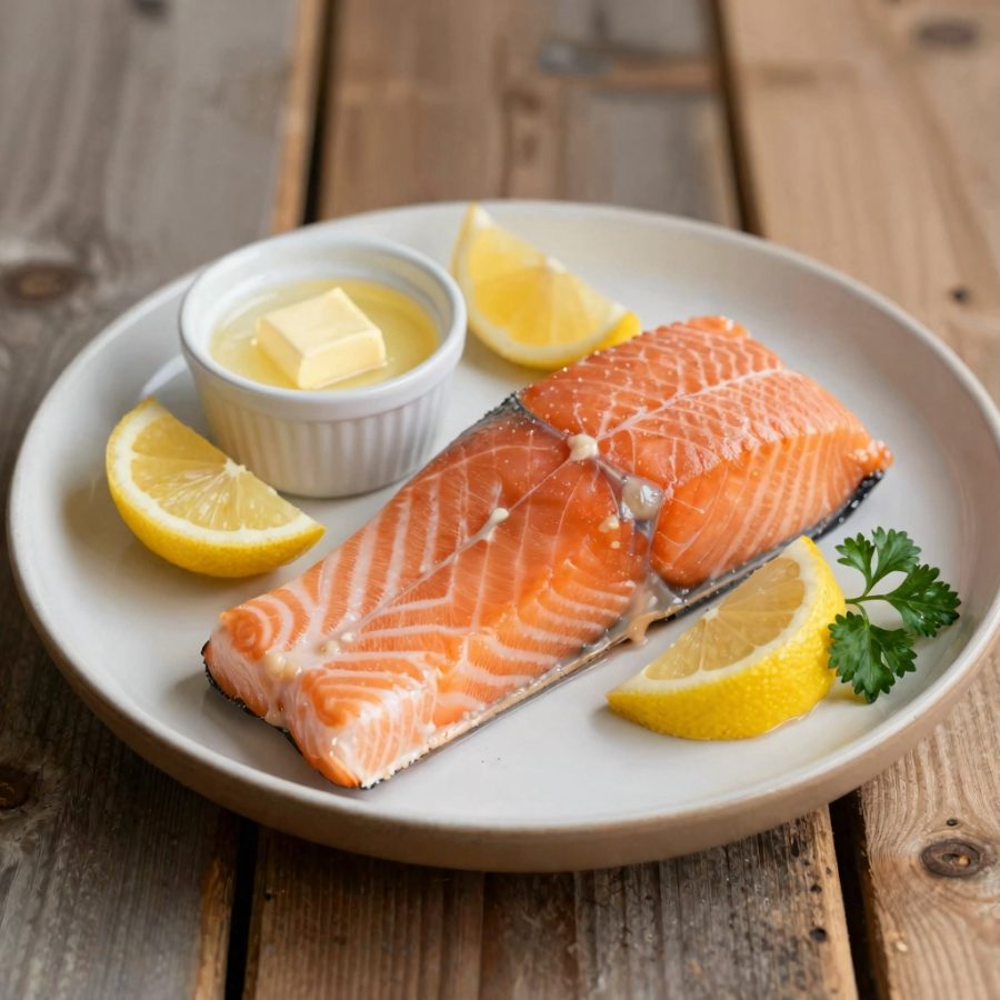 Salmone bollito