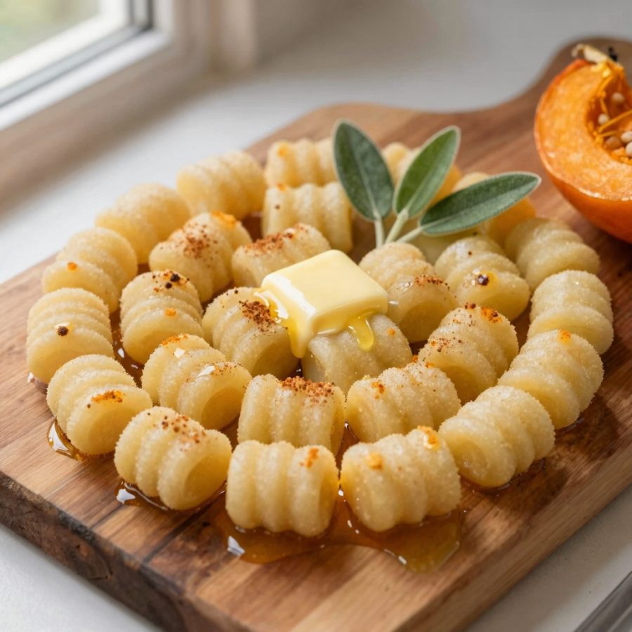 Gnocchi di zucca e patate al burro e salvia
