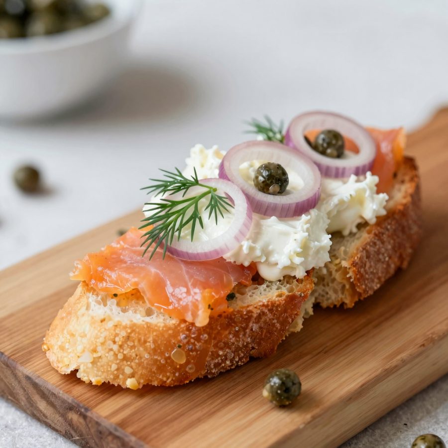 Tartine al salmone