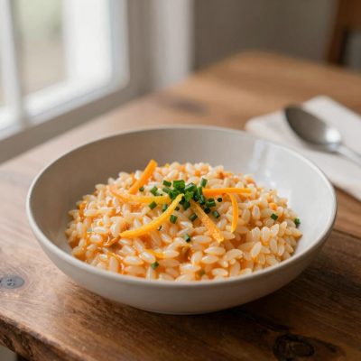 Risotto all’arancia e taleggio