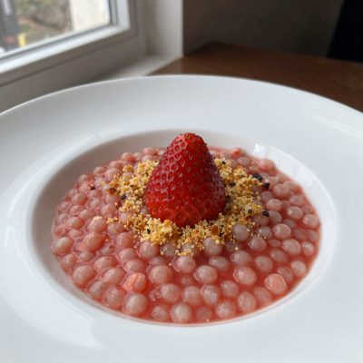 Riso alle fragole con ricotta