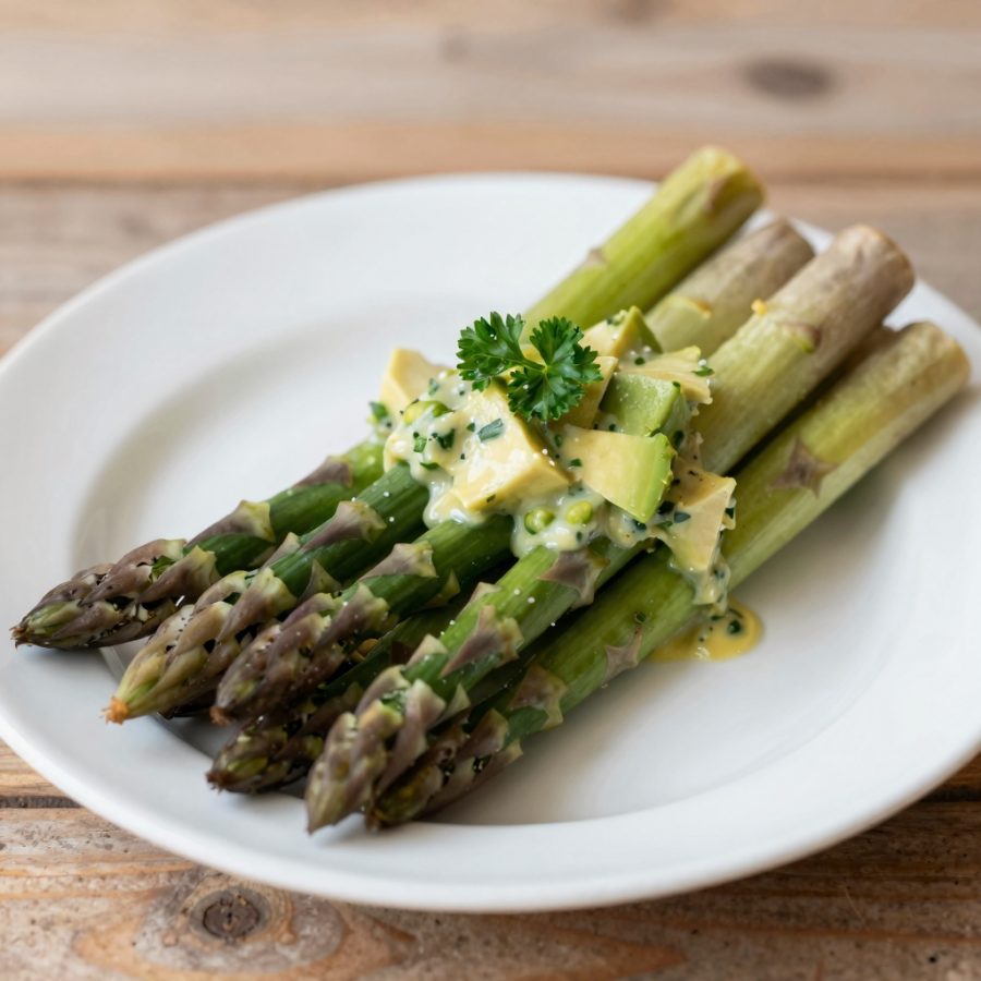 Asparagi in salsa di avocado