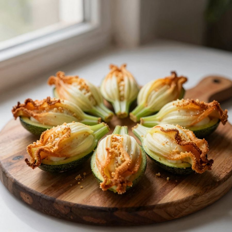 Fiori di zucca ripieni