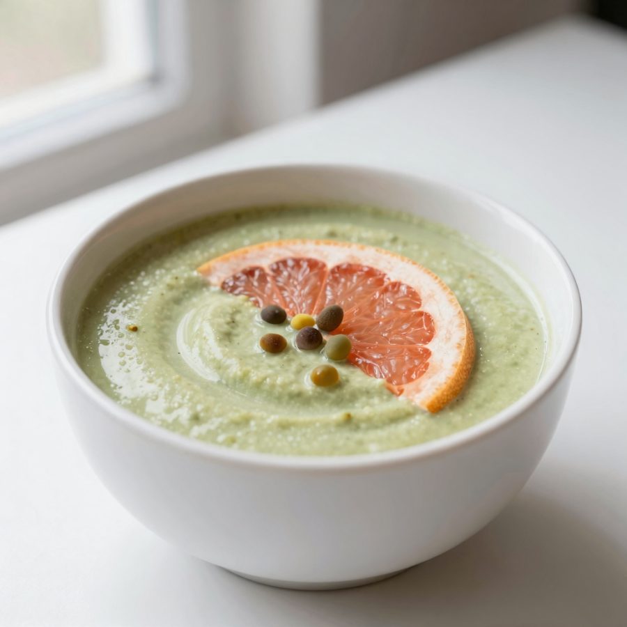Zuppa di avocado e pompelmo