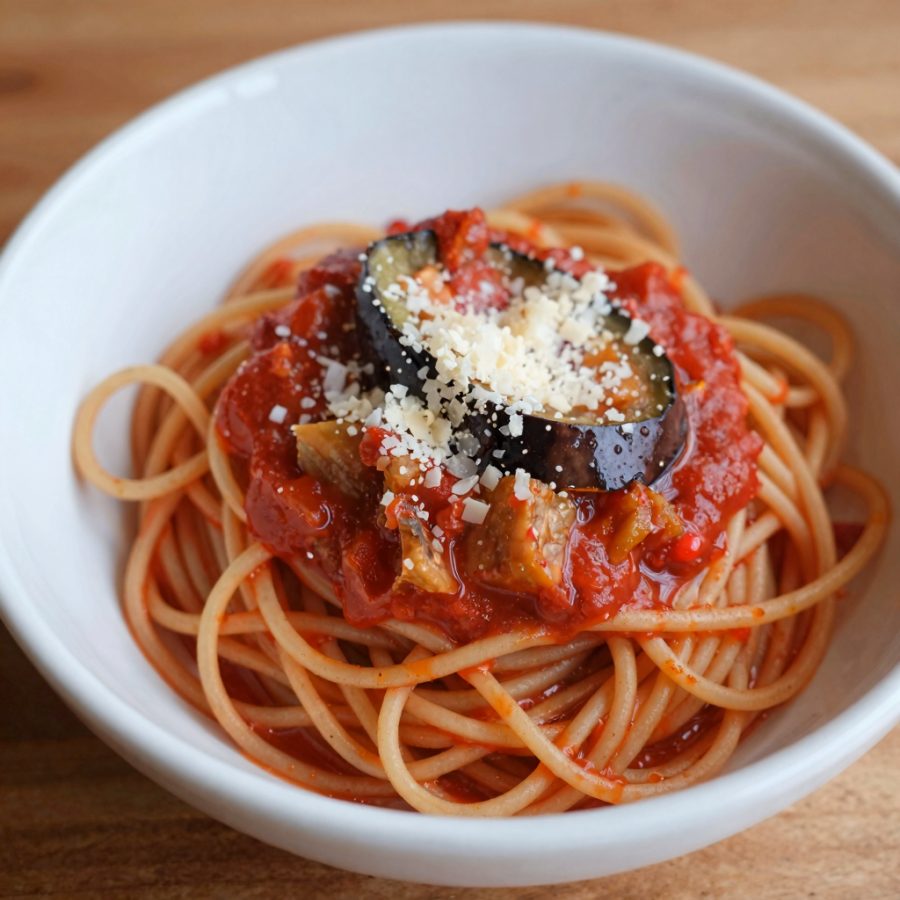 Spaghetti con melanzane