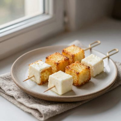 Dadolata di polenta e mozzarella fritta