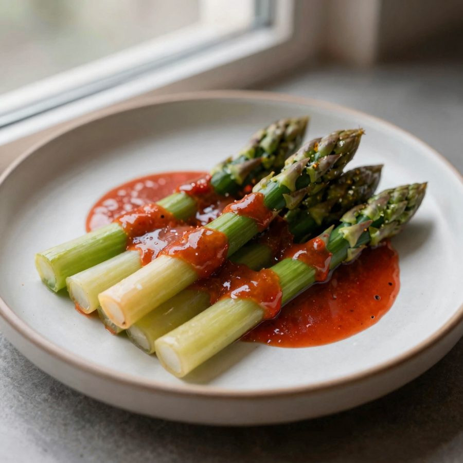 Asparagi in salsa rossa