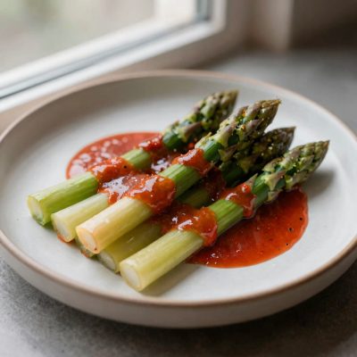 Asparagi in salsa rossa