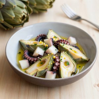 Carciofi crudi ai polipi