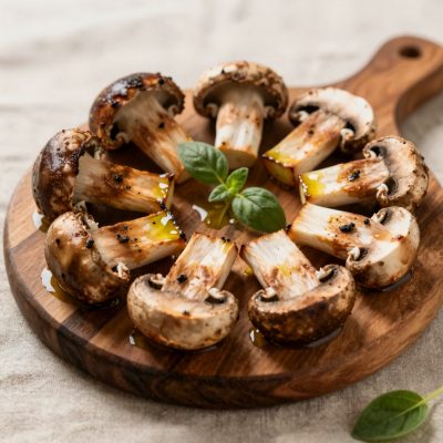 Cappelle di funghi alla griglia